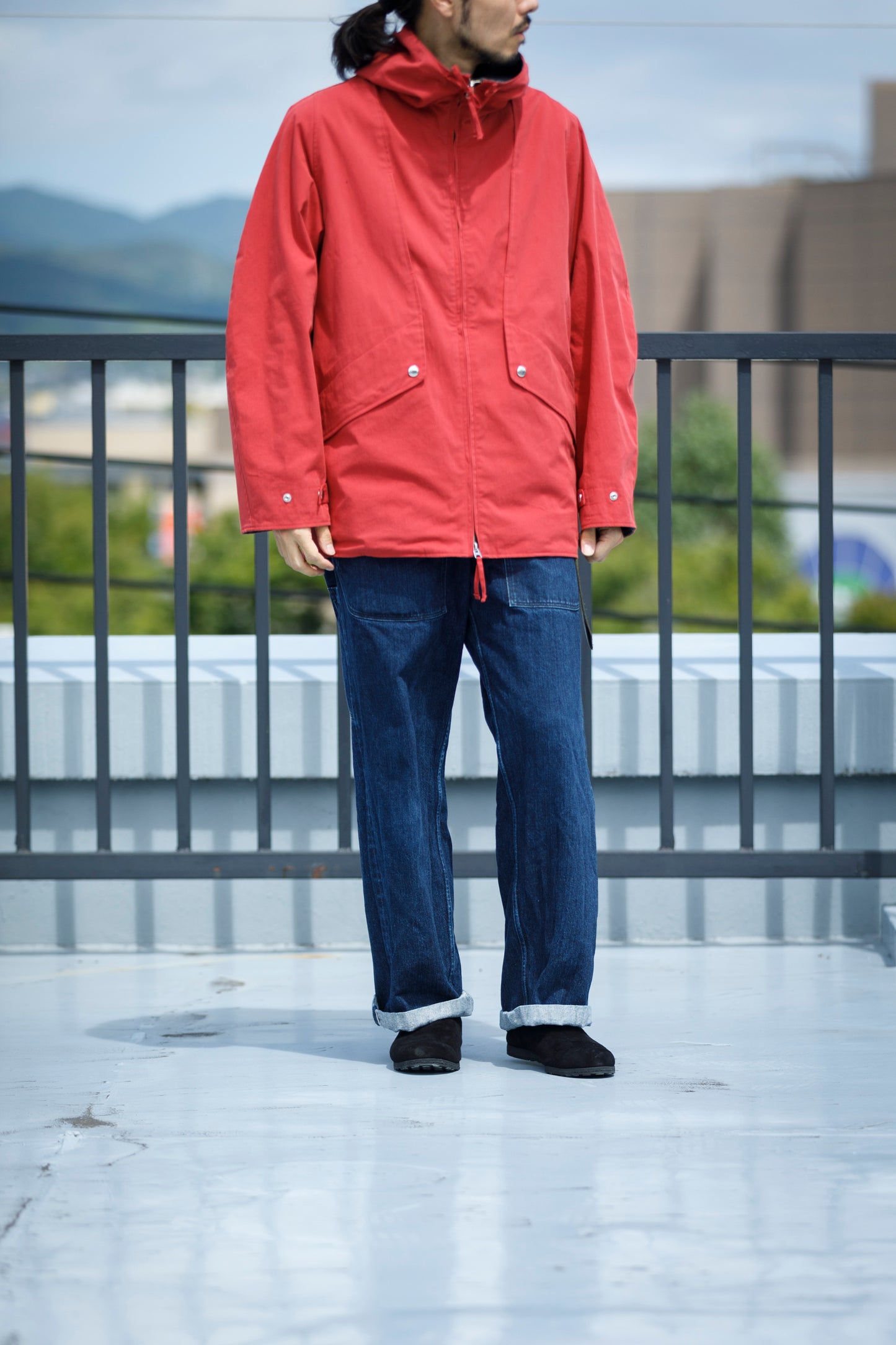 SARTO / WOOL LINING MOUNTAIN PARKA - RED × M.GREY