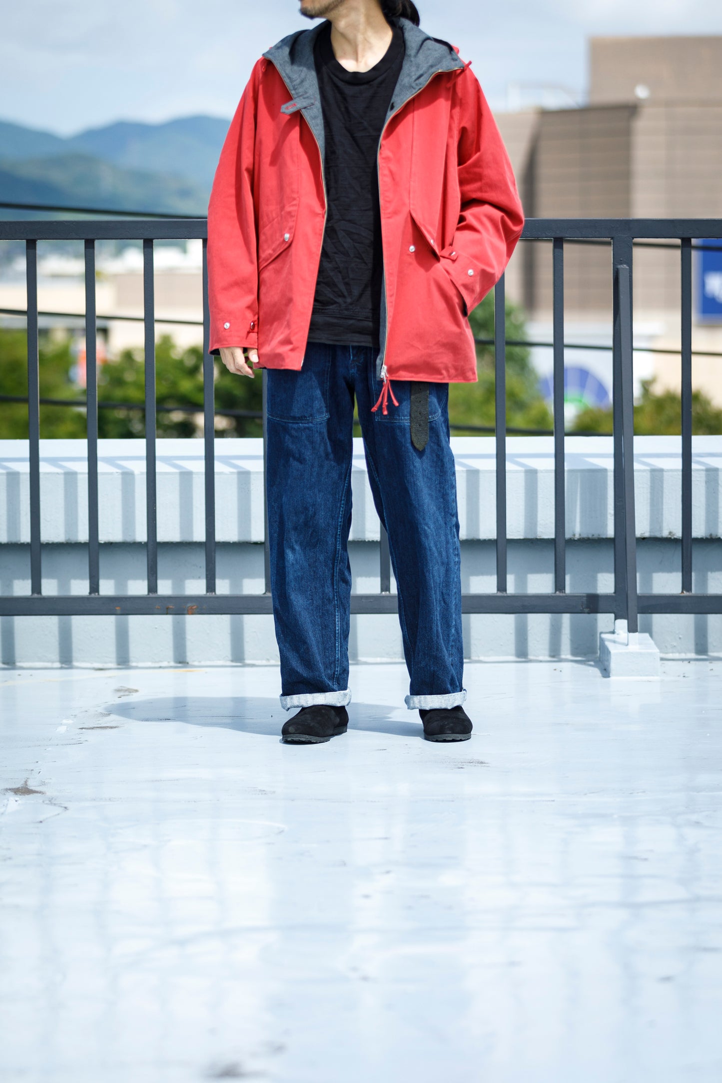 SARTO / WOOL LINING MOUNTAIN PARKA - RED × M.GREY