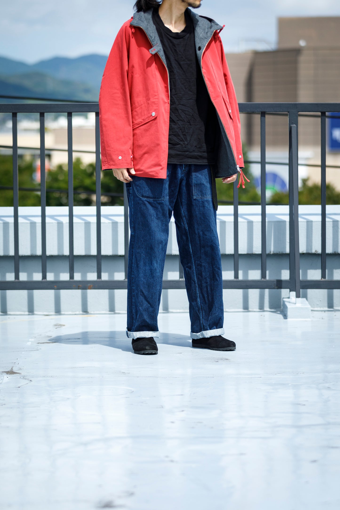 SARTO / WOOL LINING MOUNTAIN PARKA - RED × M.GREY