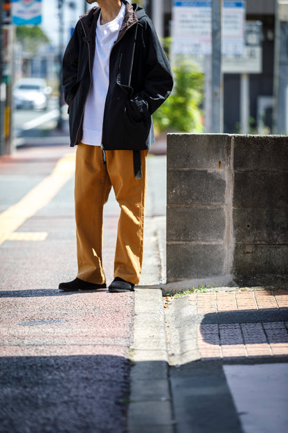 SARTO / WOOL LINING MOUNTAIN PARKA - BLACK × BROWN