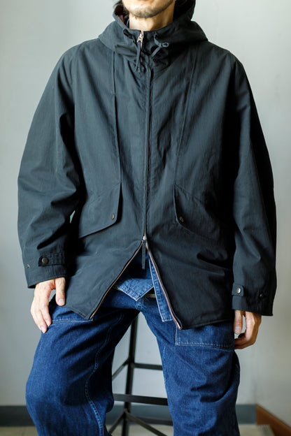 SARTO / WOOL LINING MOUNTAIN PARKA - BLACK × BROWN