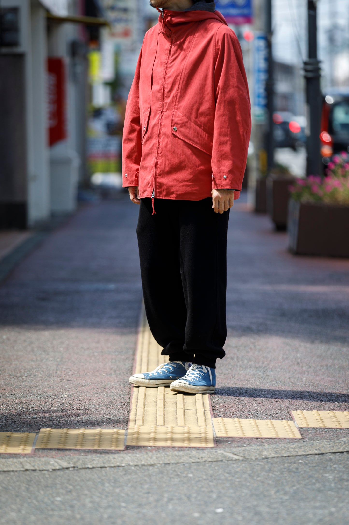 SARTO / WOOL LINING MOUNTAIN PARKA - RED × M.GREY