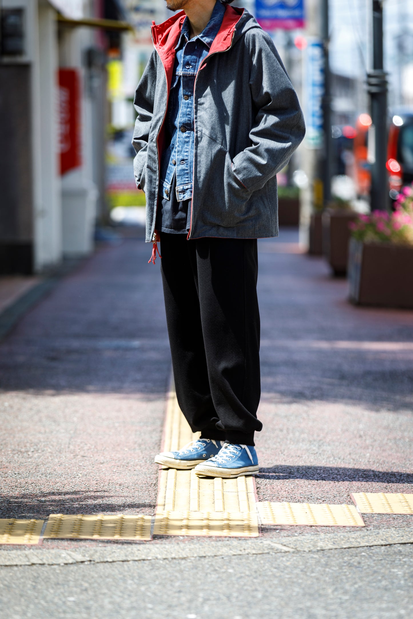 SARTO / WOOL LINING MOUNTAIN PARKA - RED × M.GREY