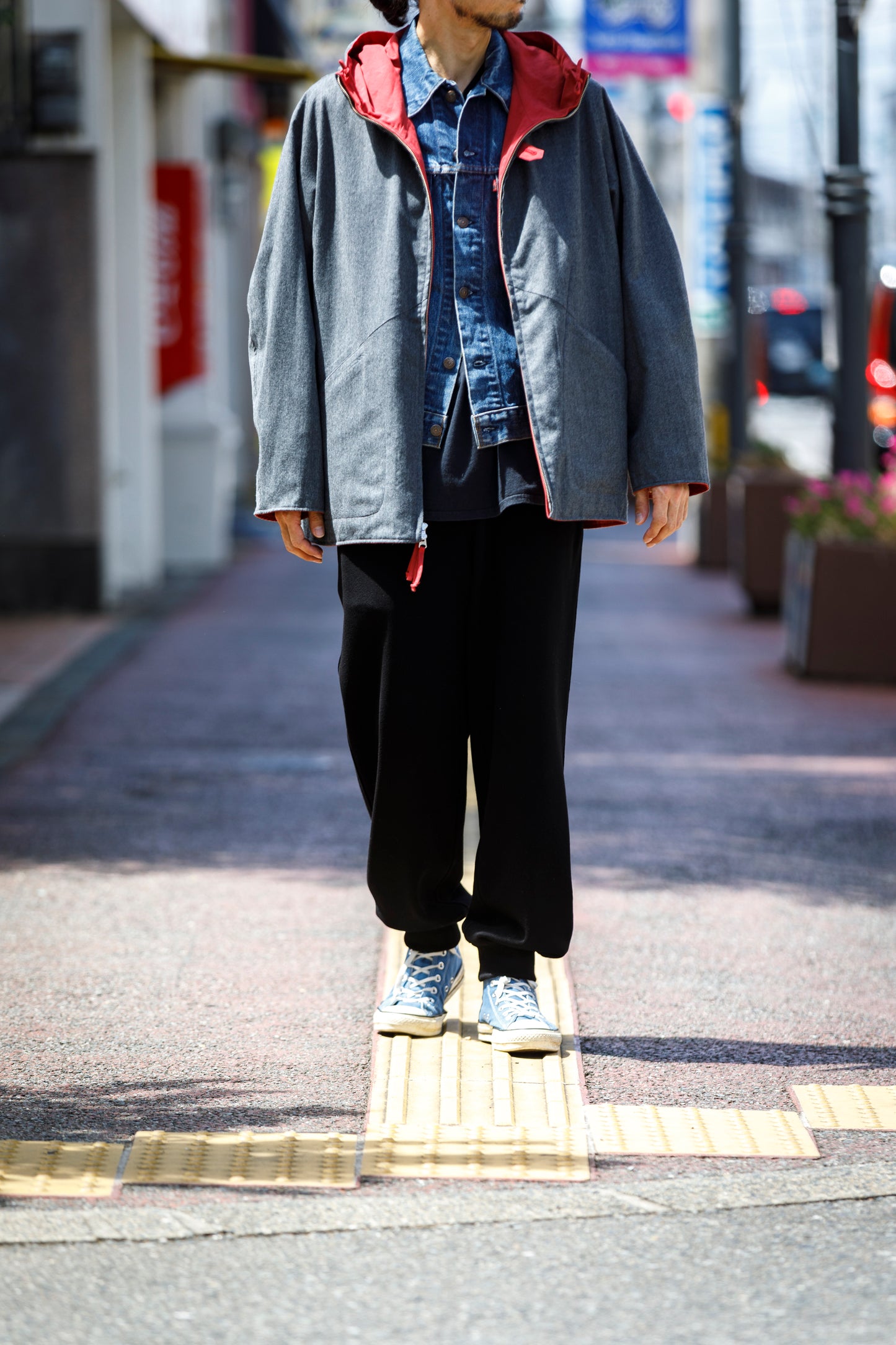 SARTO / WOOL LINING MOUNTAIN PARKA - RED × M.GREY