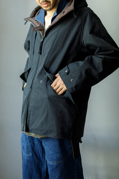 SARTO / WOOL LINING MOUNTAIN PARKA - BLACK × BROWN