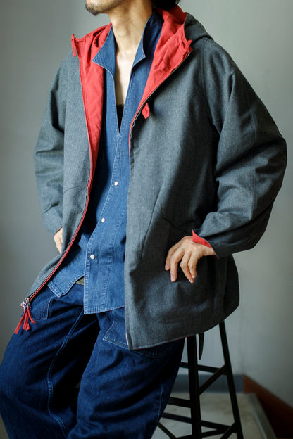 SARTO / WOOL LINING MOUNTAIN PARKA - RED × M.GREY