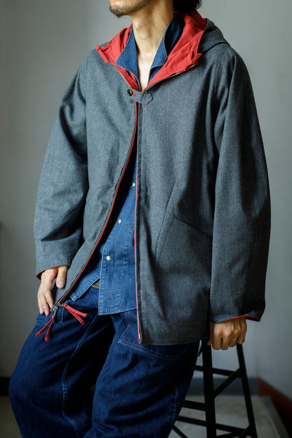 SARTO / WOOL LINING MOUNTAIN PARKA - RED × M.GREY