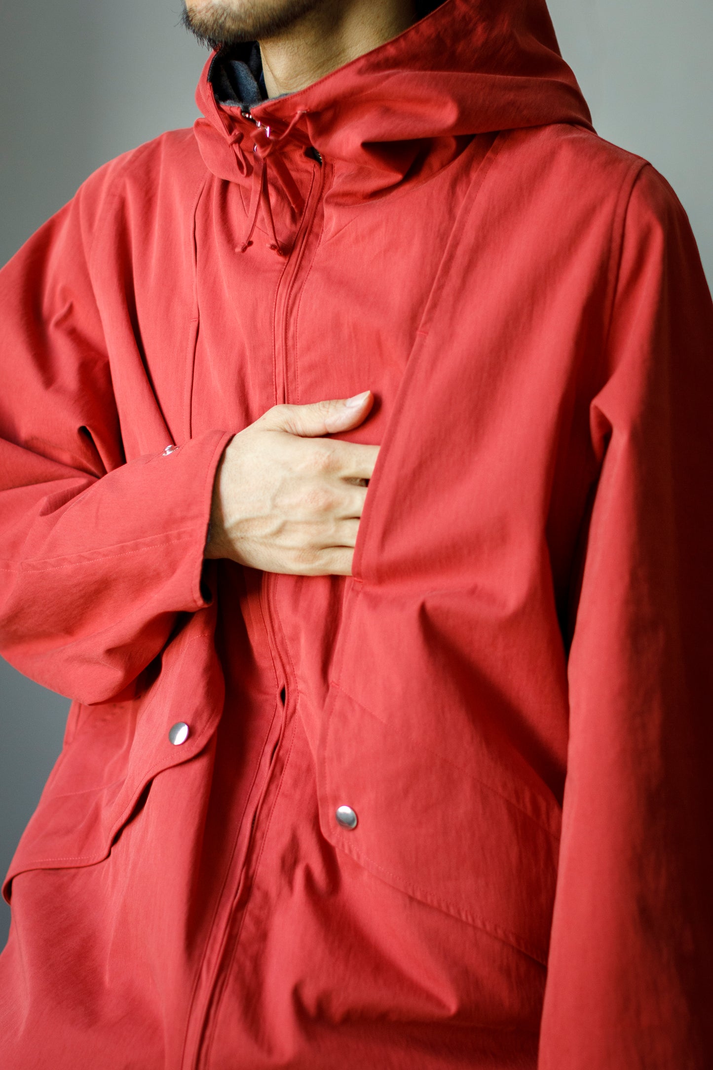SARTO / WOOL LINING MOUNTAIN PARKA - RED × M.GREY