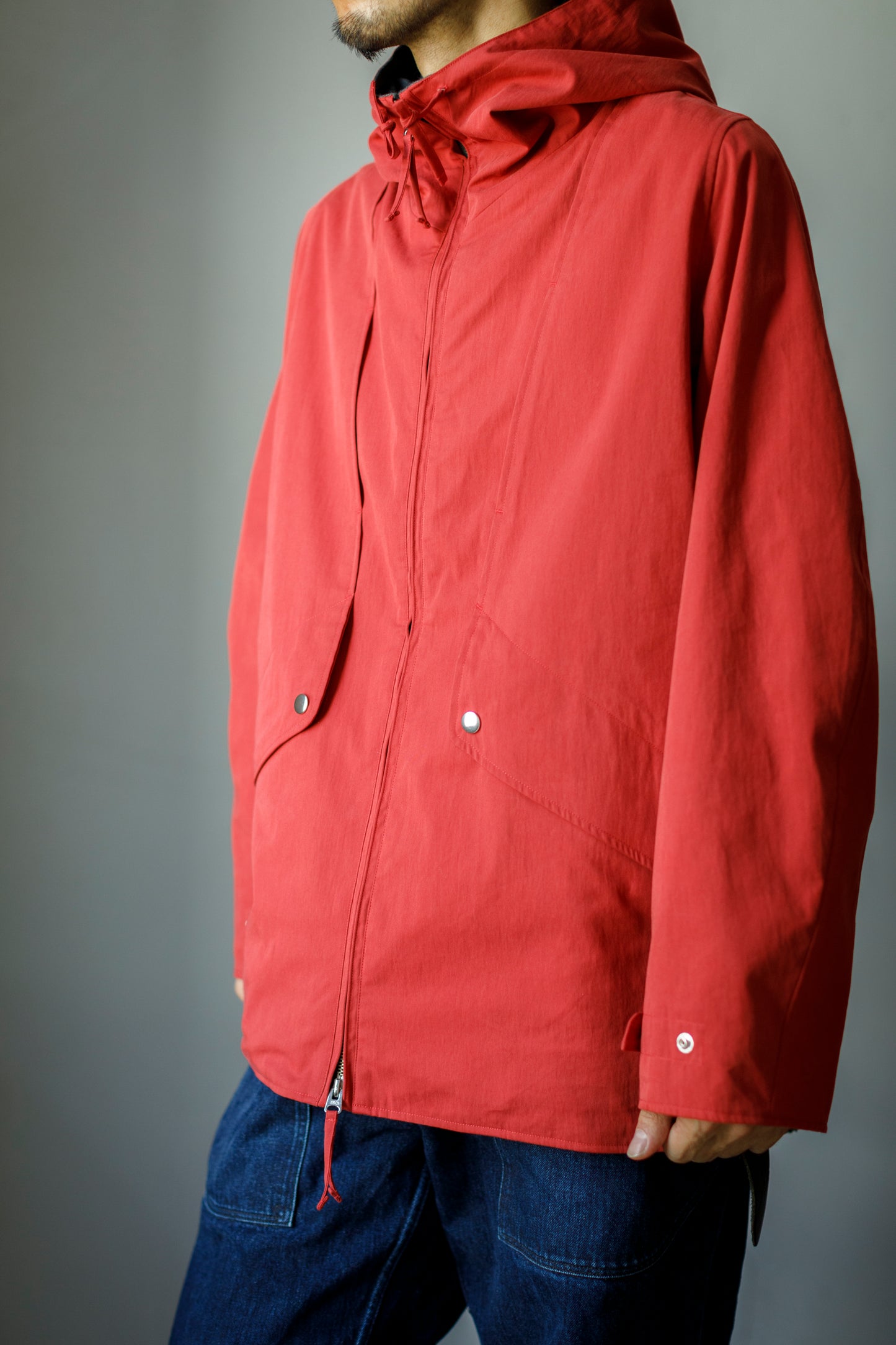 SARTO / WOOL LINING MOUNTAIN PARKA - RED × M.GREY
