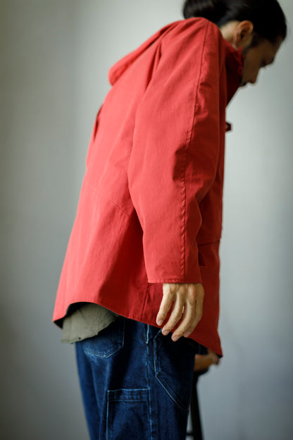 SARTO / WOOL LINING MOUNTAIN PARKA - RED × M.GREY