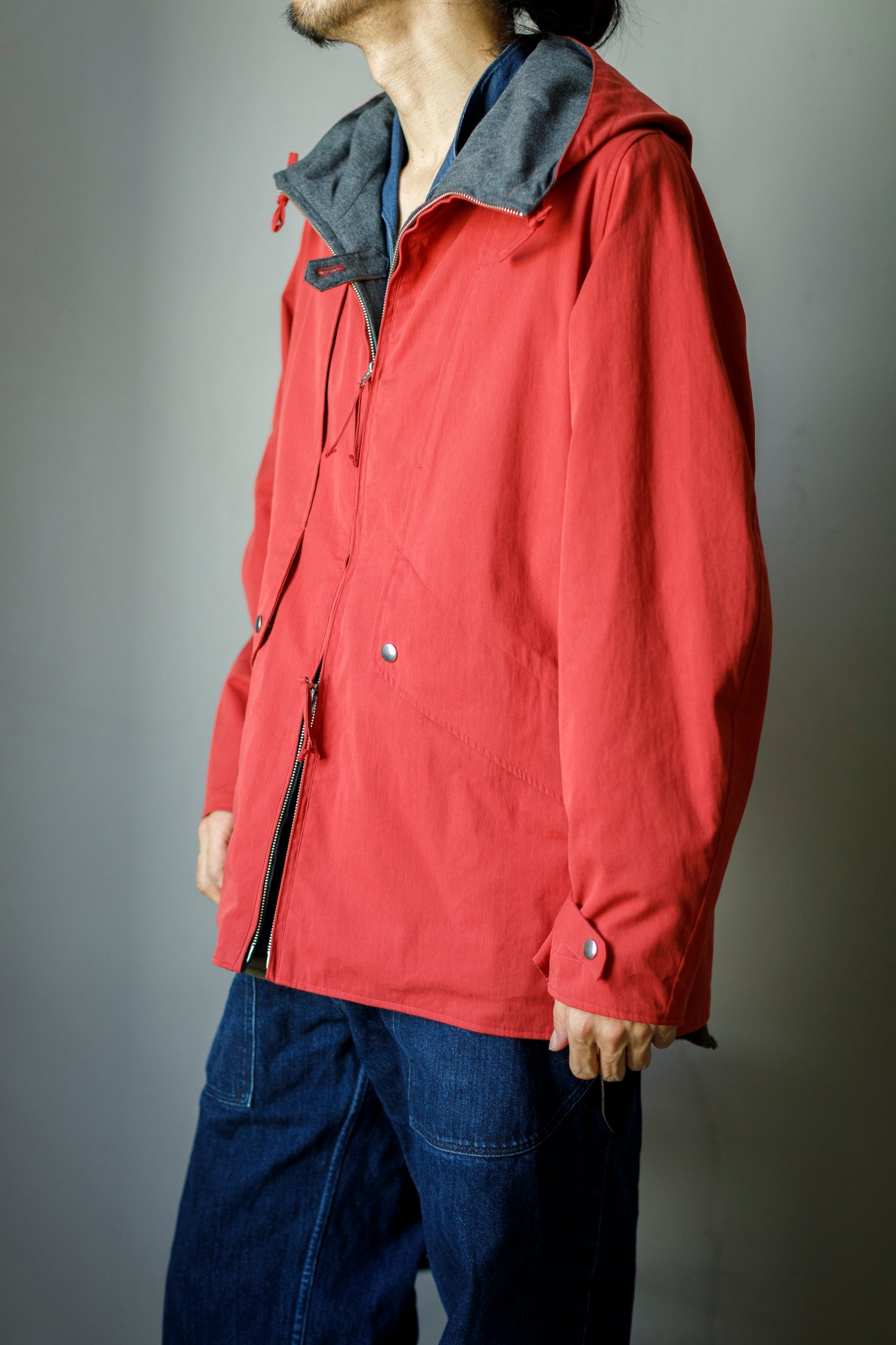 SARTO / WOOL LINING MOUNTAIN PARKA - RED × M.GREY