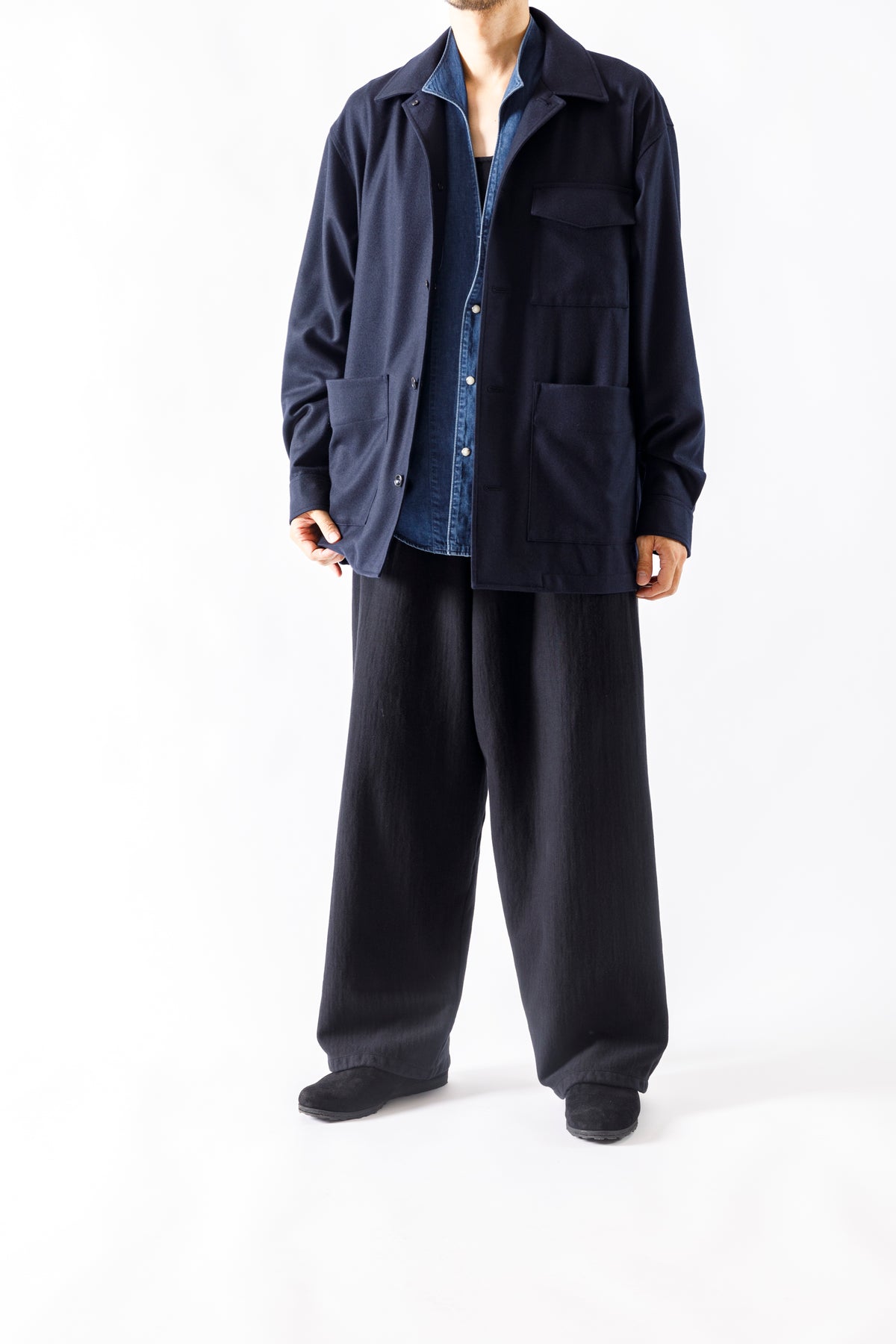 山内 / 26231 / アラシャンカシミア・ワークジャケット - Navy