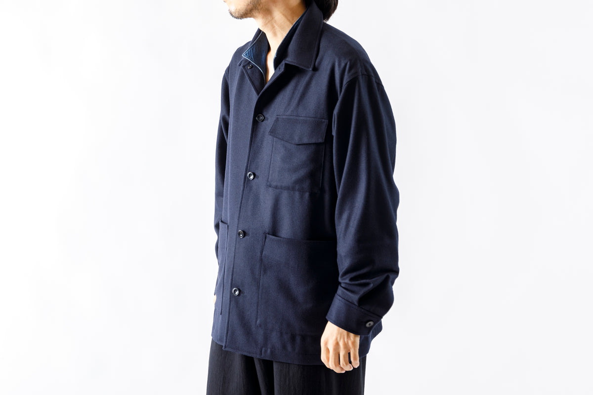 山内 / 26231 / アラシャンカシミア・ワークジャケット - Navy