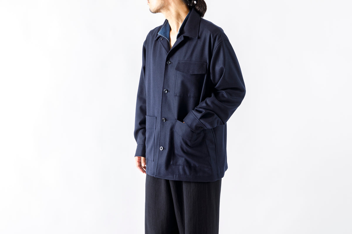 山内 / 26231 / アラシャンカシミア・ワークジャケット - Navy