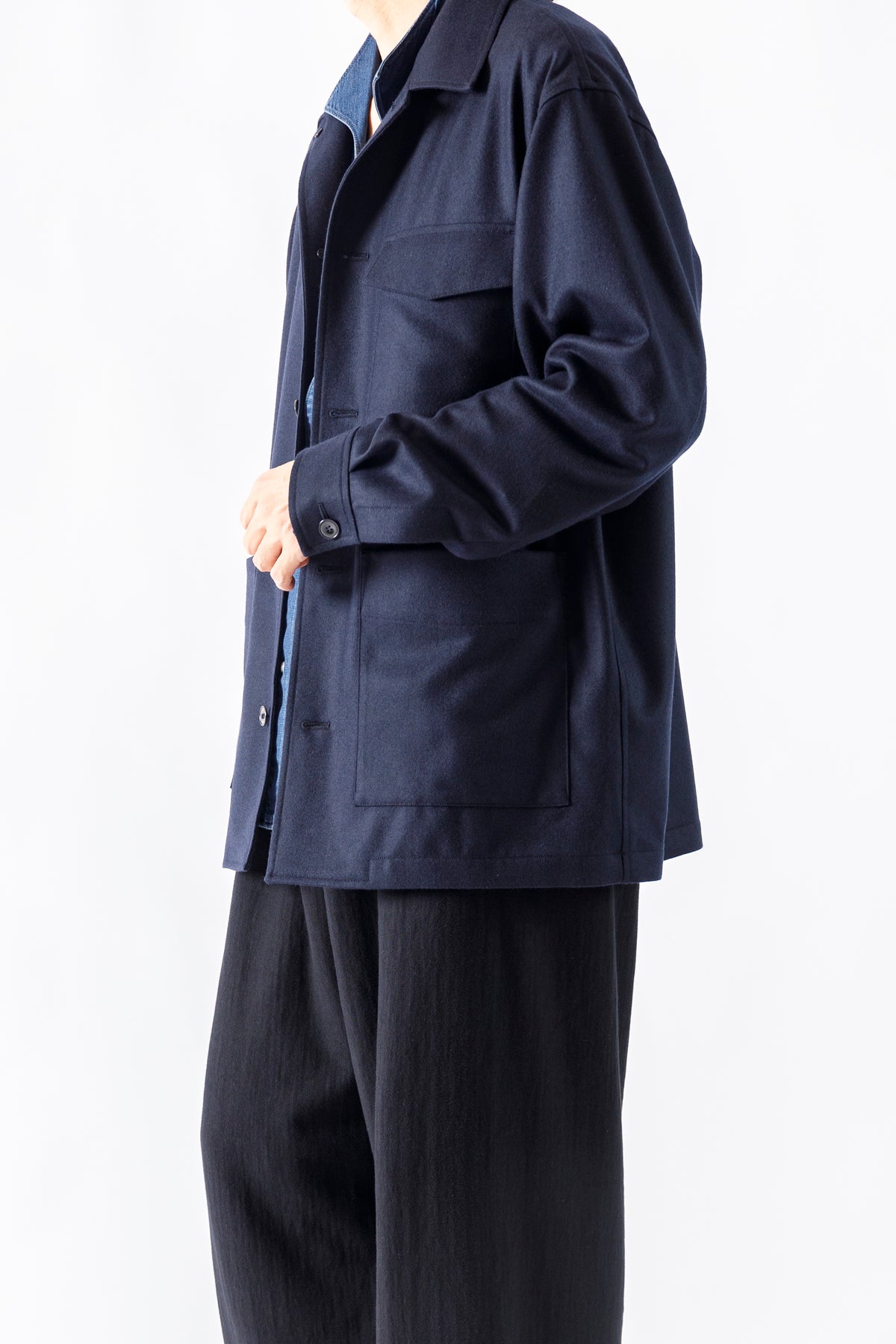 山内 / 26231 / アラシャンカシミア・ワークジャケット - Navy