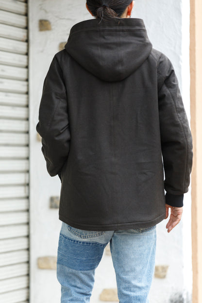 山内 yc13-262-doro / 限界濃度泥染め・3way ・ドッキングミリタリーコート