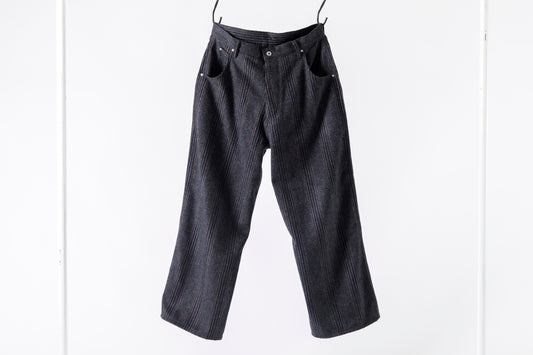 Willow Pants / P-018 - Charcoal Check(Dead stock fabric)