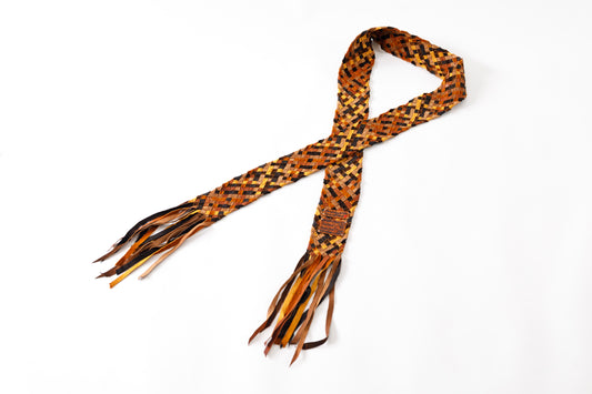 GOODKARMA DEVELOPMENT / Leather Stole “CASTRO” - Brown