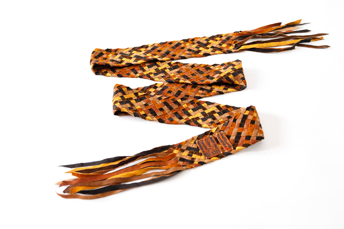 GOODKARMA DEVELOPMENT / Leather Stole “CASTRO” - Brown