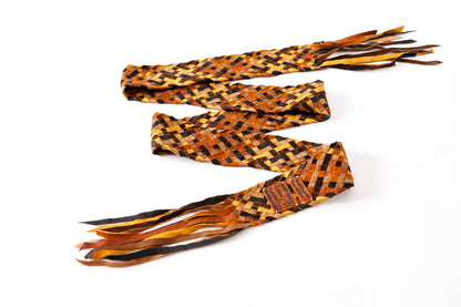 GOODKARMA DEVELOPMENT / Leather Stole “CASTRO” - Brown