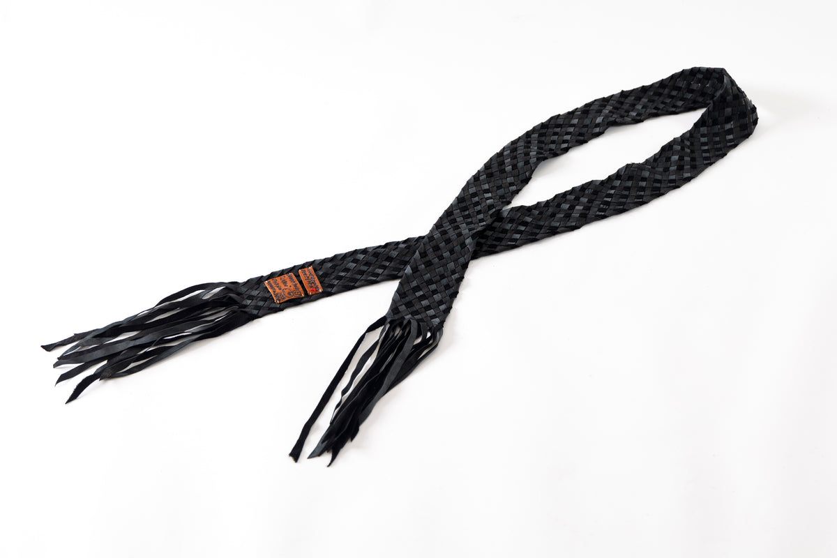 GOODKARMA DEVELOPMENT / Leather Stole “CASTRO” - Black
