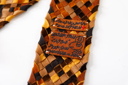 GOODKARMA DEVELOPMENT / Leather Stole “CASTRO” - Brown