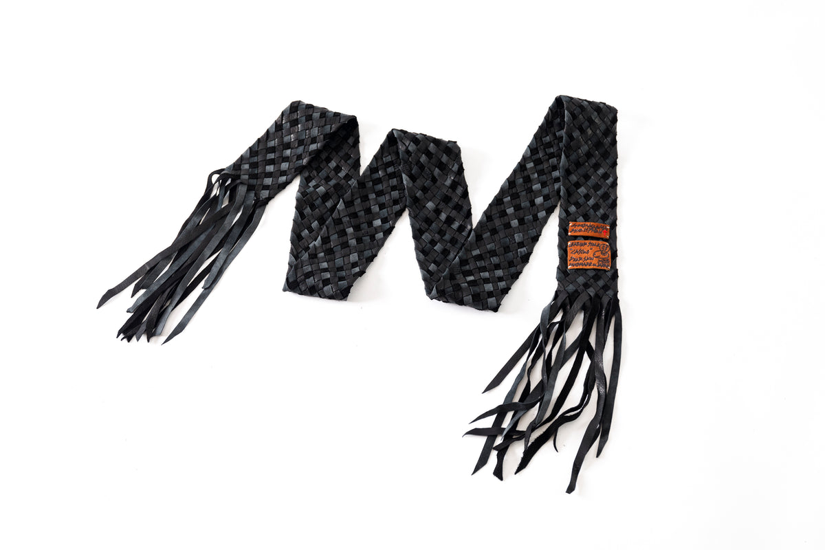 GOODKARMA DEVELOPMENT / Leather Stole “CASTRO” - Black