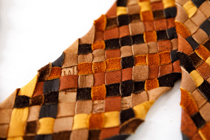 GOODKARMA DEVELOPMENT / Leather Stole “CASTRO” - Brown