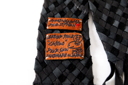 GOODKARMA DEVELOPMENT / Leather Stole “CASTRO” - Black