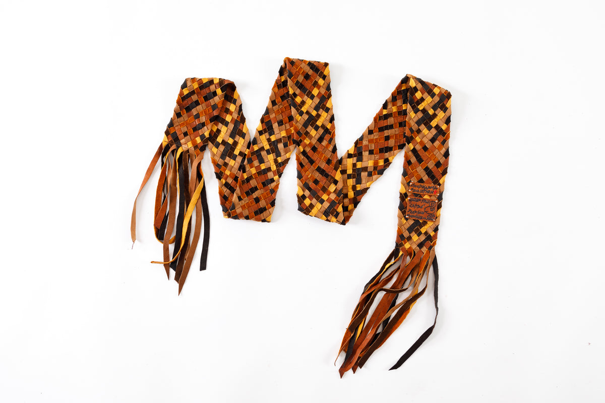 GOODKARMA DEVELOPMENT / Leather Stole “CASTRO” - Brown