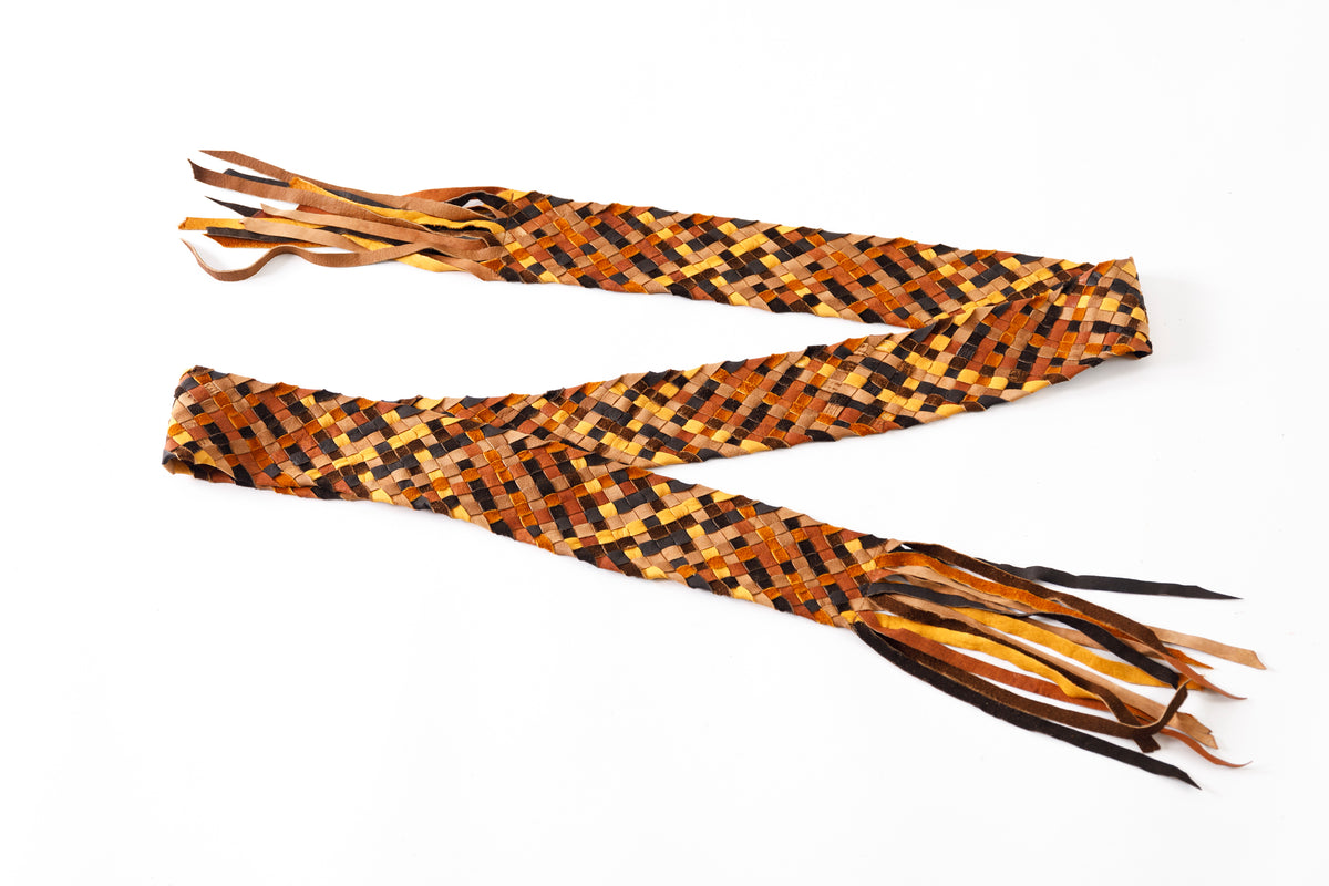 GOODKARMA DEVELOPMENT / Leather Stole “CASTRO” - Brown