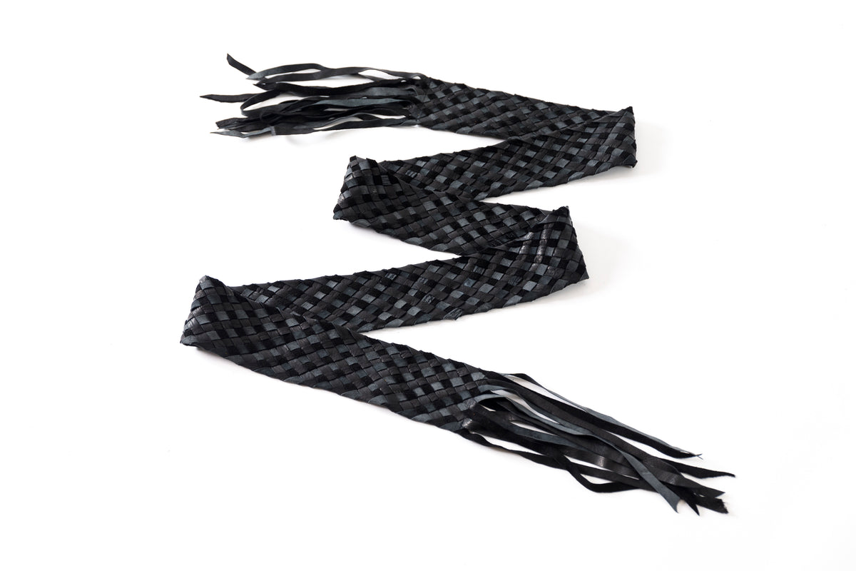 GOODKARMA DEVELOPMENT / Leather Stole “CASTRO” - Black