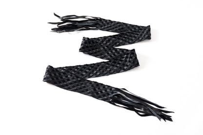 GOODKARMA DEVELOPMENT / Leather Stole “CASTRO” - Black
