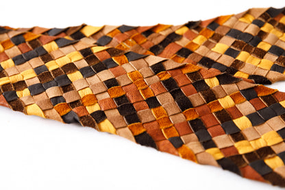 GOODKARMA DEVELOPMENT / Leather Stole “CASTRO” - Brown