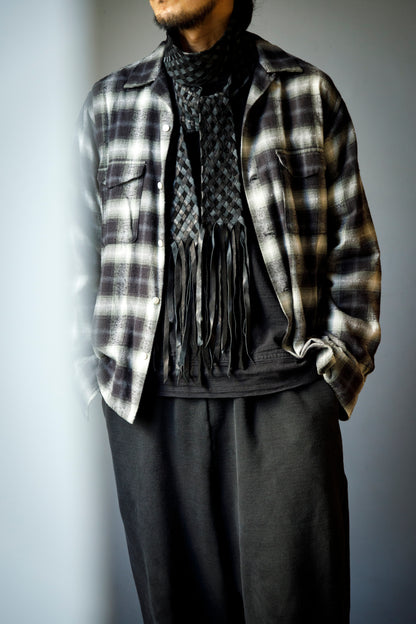 GOODKARMA DEVELOPMENT / Leather Stole “CASTRO” - Black