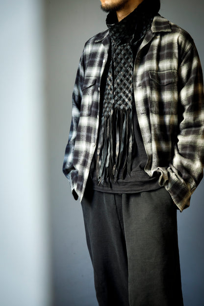 GOODKARMA DEVELOPMENT / Leather Stole “CASTRO” - Black