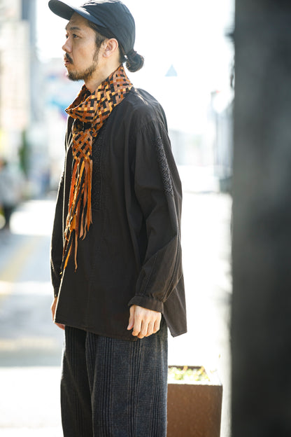GOODKARMA DEVELOPMENT / Leather Stole “CASTRO” - Brown