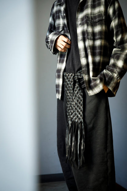 GOODKARMA DEVELOPMENT / Leather Stole “CASTRO” - Black