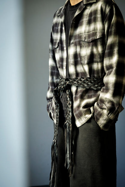 GOODKARMA DEVELOPMENT / Leather Stole “CASTRO” - Black