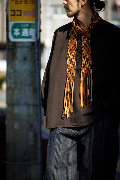 GOODKARMA DEVELOPMENT / Leather Stole “CASTRO” - Brown