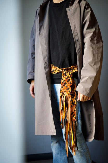 GOODKARMA DEVELOPMENT / Leather Stole “CASTRO” - Brown