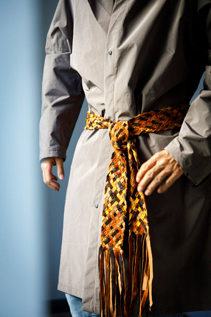 GOODKARMA DEVELOPMENT / Leather Stole “CASTRO” - Brown