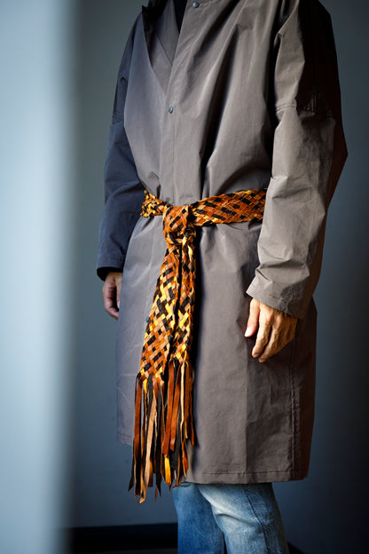 GOODKARMA DEVELOPMENT / Leather Stole “CASTRO” - Brown