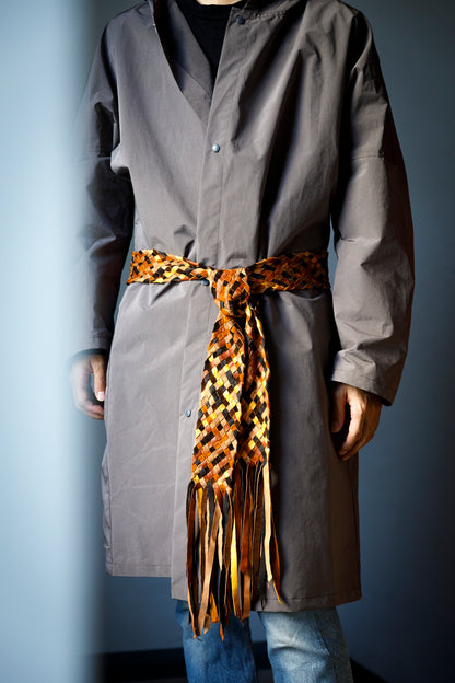 GOODKARMA DEVELOPMENT / Leather Stole “CASTRO” - Brown