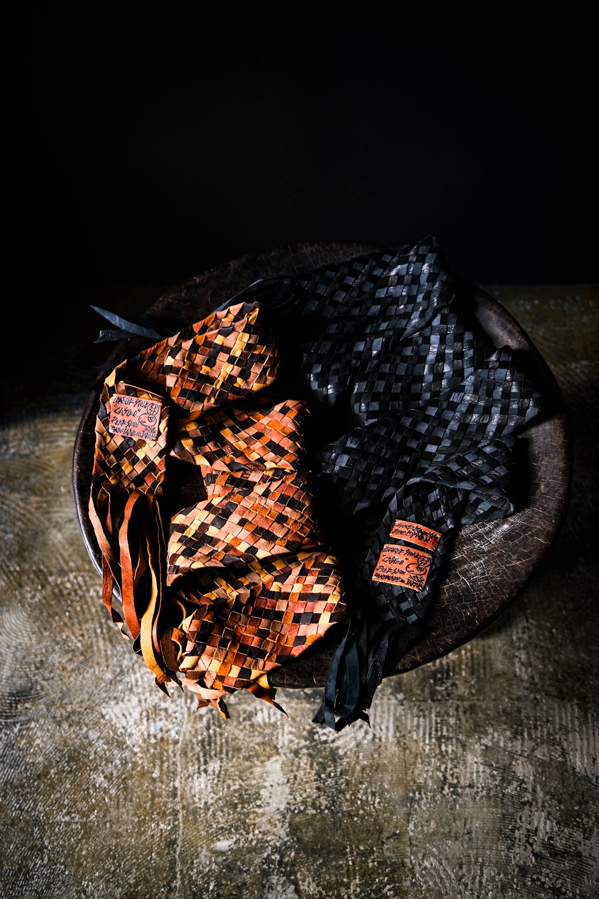 GOODKARMA DEVELOPMENT / Leather Stole “CASTRO” - Brown