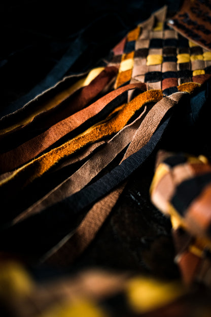 GOODKARMA DEVELOPMENT / Leather Stole “CASTRO” - Brown