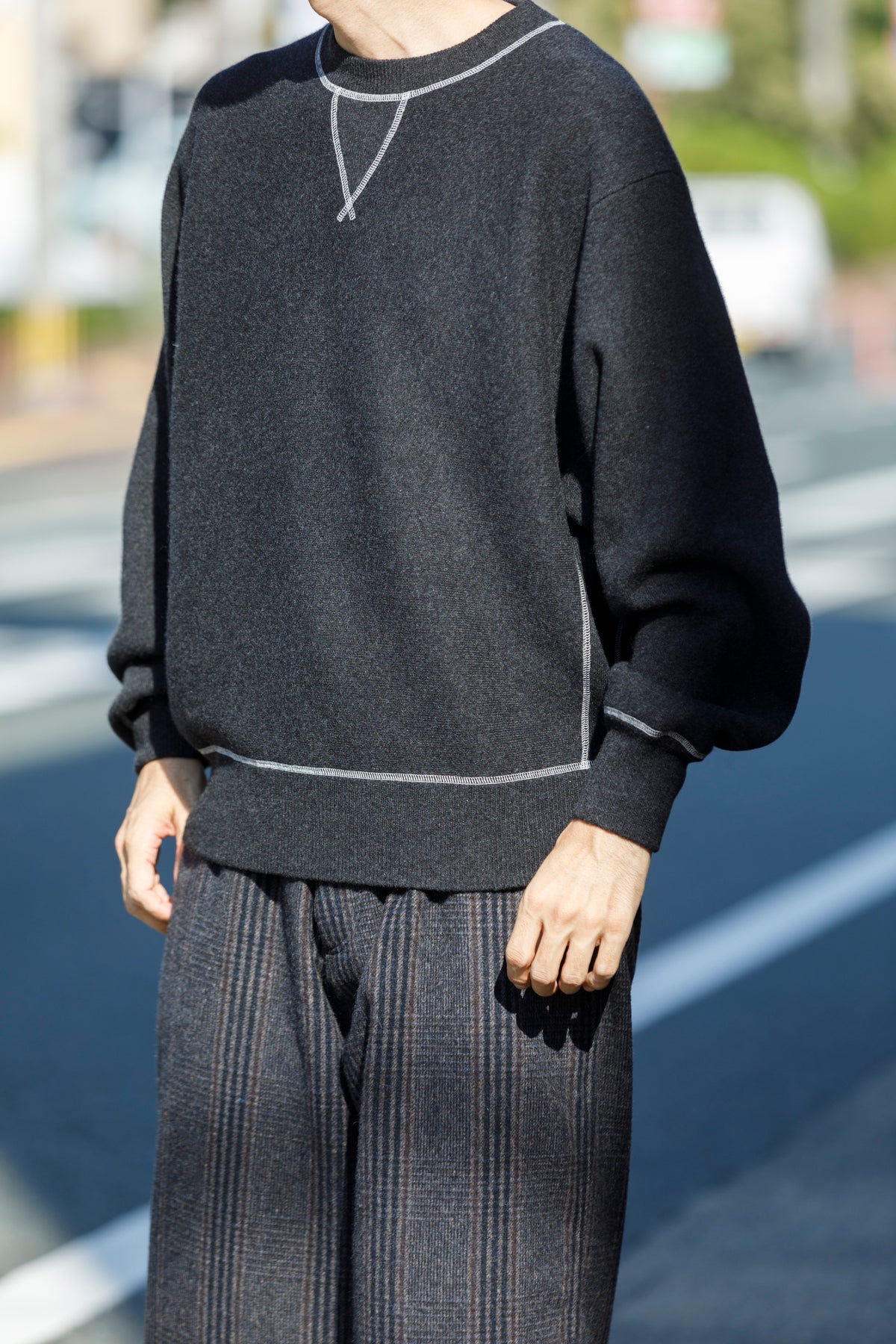 MEIAS / PURE CASHMERE SWEAT PO - CHACOAL