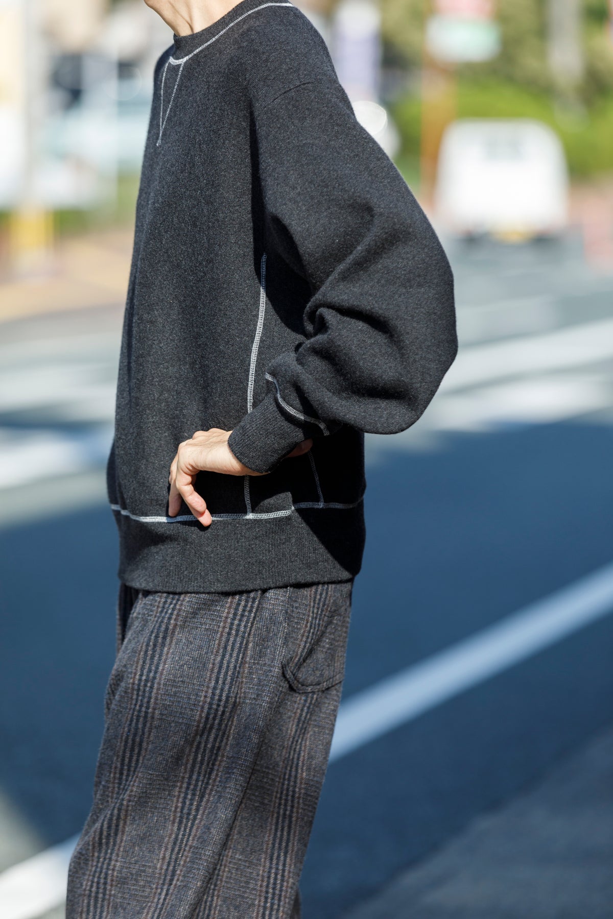 MEIAS / PURE CASHMERE SWEAT PO - CHACOAL