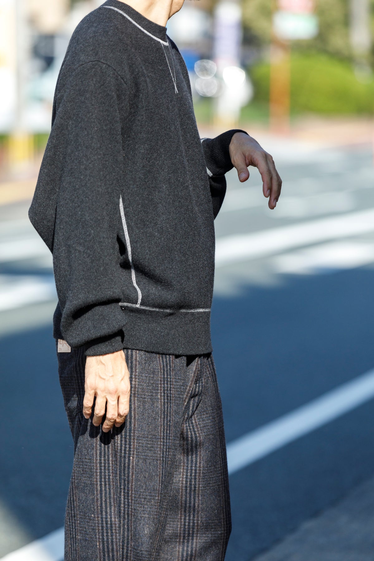 MEIAS / PURE CASHMERE SWEAT PO - CHACOAL