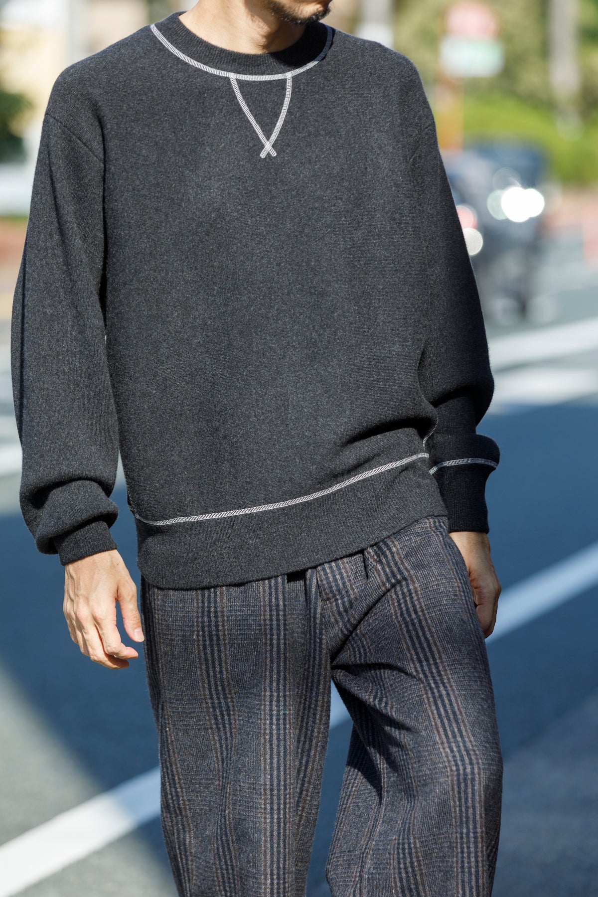 MEIAS / PURE CASHMERE SWEAT PO - CHACOAL